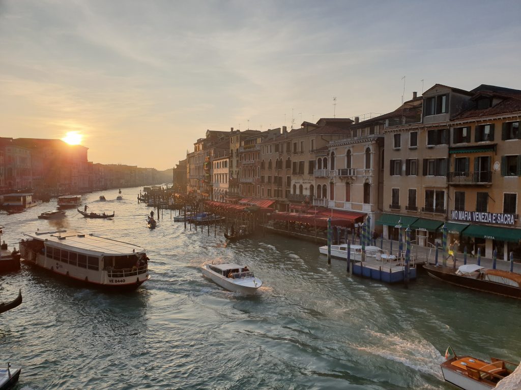 View from Venice's Rialto Bridge.
